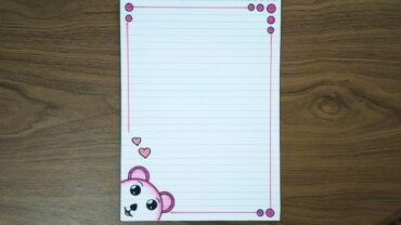 تزيين الدفاتر  تزيين دفتر على شكل رسم كيوت رسومات لتزيين الدفاتر  easy notebook border design