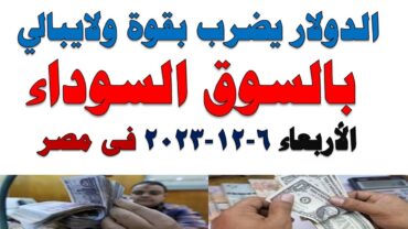 سعر الدولار اليوم  أسعار الدولار اليوم /اسعار الدولار السوق السوداء اليوم في مصر الأربعاء 2023/12/6