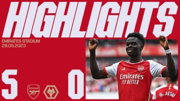 HIGHLIGHTS  Arsenal vs Wolves (50)  Xhaka (x2), Saka, Jesus, Kiwior