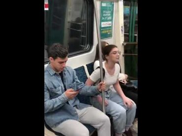 A Very Naughty Teen Girl Shows Her Long Tongue On Subway   ↗️ shorts