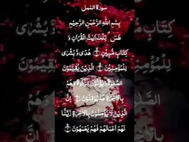 Namal Quran Recitation🌿 Surah UN namal/🌺سورۃ النمل