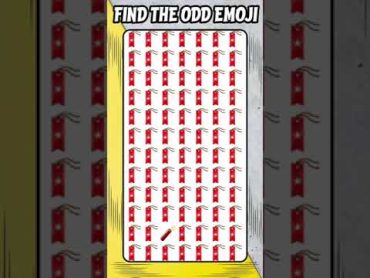 Find the odd emoji🧐873 quickbrain howgoodareyoureyes oddoneout quiz emojichallenge eyetest