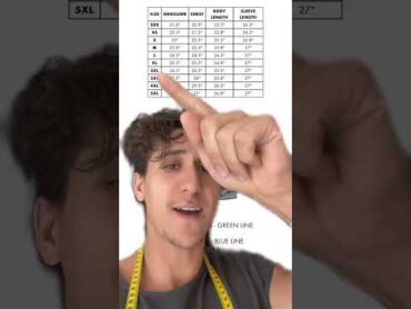 Teaching you how to read a size chart so you stop frigging up when shopping online