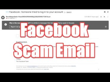 Facebook Scam Email