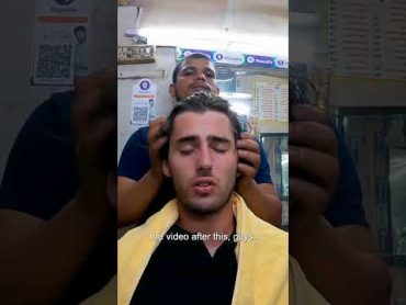 Luke Damant gets $2 head massage in Delhi, India 🇮🇳 shorts