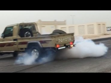 استعراض شاص تيربو  Turbo Land Cruiser Pickup Burnout