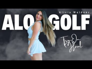 Alo Golf Fashion TryOn Haul  Alicia Waldner (4k)