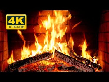 🔥 Cozy Fireplace 4K (12 HOURS). Fireplace with Crackling Fire Sounds. Crackling Fireplace 4K