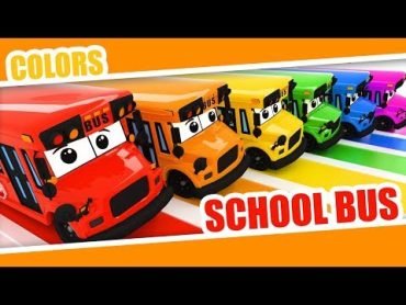 Learn Colors with Bus with Kids  Color Rainbow  School Bus Colors