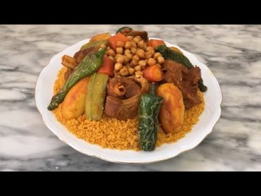 كسكسي تونسي بالعلوش  كسكسي ليلة النصف من رمضان  Couscous tunisien