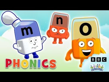 Phonics  Learn to Read  Letters M, N, O  Alphablocks