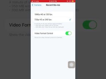 How to change slow motion camera settings in iPhone  IOS searchyoutube search technical imran