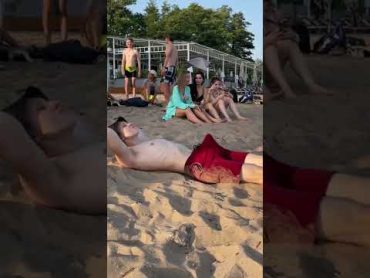 All Girls On The Beach Look There😳  Cucumber Prank