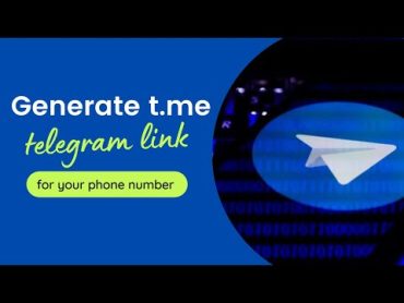 How To Generate t.me Telegram Link for Your Phone Number