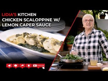 Chicken Scaloppine in Lemon Caper Sauce with Spinach