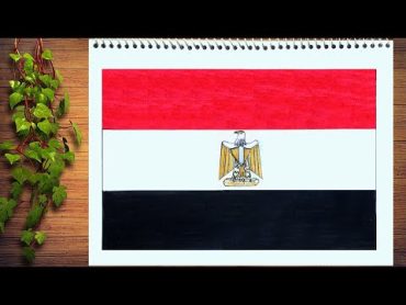 Egyptian Flag DrawingHow to Draw Egypt Flag Step by Stepرسم علم مصر سهل  رسم علم مصر بطريقه جميله