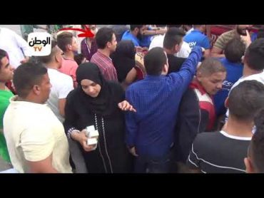 تحرش عدد من الرجال بالنساء أثناء توزيع إحدى شركات معلبات على المواطنين كارثه كبري