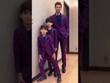 Hrithik Roshan with Son Hrehaan Roshan and Hridhaan Roshan hrithikroshan ytshort shorts couple