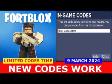 *NEW CODES* [🔥BUILDS!] FORTBLOX ROBLOX  LIMITED CODES TIME  MARCH 9, 2024