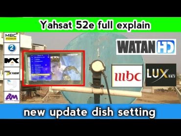 ست ظروف yahsat 52e توضیح کامل  تنظیم ظرف 52.5 yahsat روی 2 فوت  yahsat