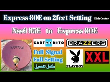 How to set Express 80E on 2feet dish  Nss6 95e to Express 80E dish setting  Dish Center