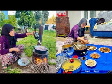 DOLU DOLU İFTAR YEMEĞİ HAZIRLIĞI ~ ODUN ATEŞİNDE BU YEMEK BAŞKA OLUYOR