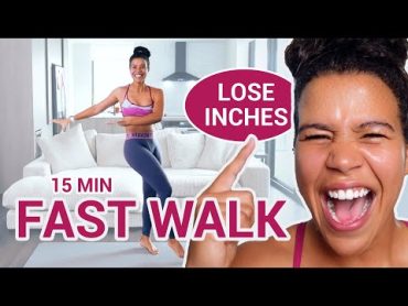 FAST Walking in 15 minutes  Fat Burning Walk at Home