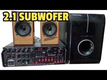 cara menggabung ampli sunbuck dengan speaker aktif subwofer polytron home theatre dll