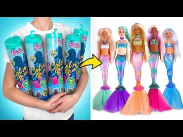 فتح مجموعة اللعب Barbie Color Reveal سلسلة "حوريات البحر"