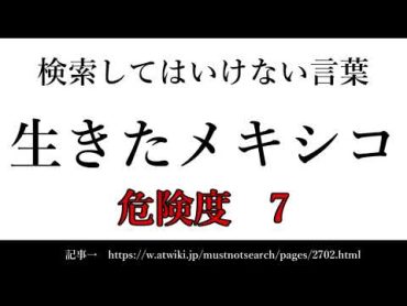 【ゆっくり】15秒でわかる検索してはいけない言葉 【生きたメキシコ】