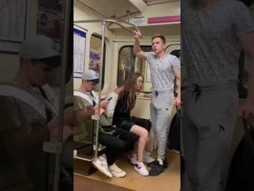 So Hot Girls In The Subway🥵  Cucumber Prank