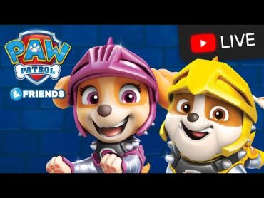 🔴 PAW Patrol Rescue Knights save the Castle from a Dragon and more!  Cartoons for Kids Live Stream