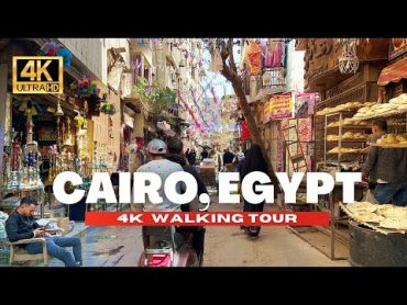 🇪🇬 CAIRO EGYPT WALKING TOUR, CAIRO RAMADAN CITY WALK  4K HDR  60fps