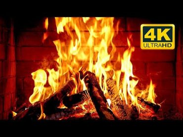 🔥 Cozy Fireplace 4K (12 HOURS). Fireplace with Crackling Fire Sounds. Crackling Fireplace 4K