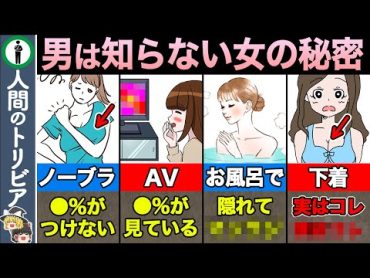 【10選】男性には絶対知られたくない女性の秘密【ゆっくり解説】