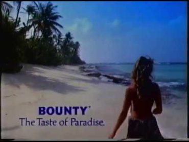 (1988) BOUNTY Chocolate Bar "The Taste Of Paradise" ~ TV advert/commercial (VHS archive)