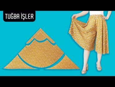 Very Easy Wide Leg Culotte Trouser Cutting and Sewing  Tuğba İşler