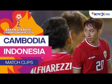 Cambodia vs Indonesia  Match Clips  Asean Boys Championship U19 2024