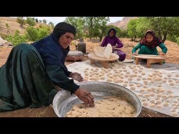 Baking one of the thinnest breads in the world by the Grandma&39;s family