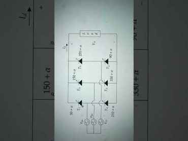 Conduction period of each thyristor  CCM  3phase full bridge converter  Power Electronics