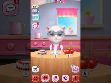 My Talking Angela Eating Strawberry Cake Part 5 Shorts