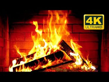 🔥 Cozy Fireplace 4K (12 HOURS). Fireplace with Crackling Fire Sounds. Crackling Fireplace 4K