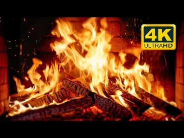 🔥 Cozy Fireplace 4K (12 HOURS). Fireplace with Crackling Fire Sounds. Crackling Fireplace 4K