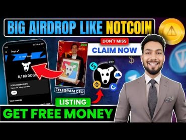 Big airdrop like notcoin for Telegram users  Don&39;t miss free money claim now in hindi