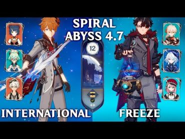 Childe International & Wriothesley Freeze. Spiral Abyss 4.7. Genshin Impact 4.7