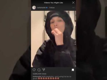 Bella Hadid juuling (DELETED VIDEO)