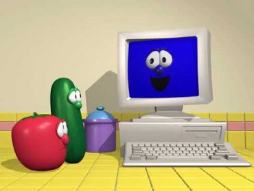 Qwerty gains a face (VeggieTales Animation)