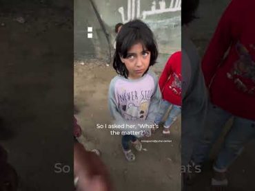 Gaza girl cries seeing journalist who resembles her father  AJ shorts