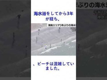 海水浴をしてから3年が経ち、ビーチは混雑していました。