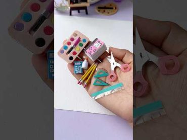 7 DIY Miniature School Supplies shorts craft diy youtubeshorts